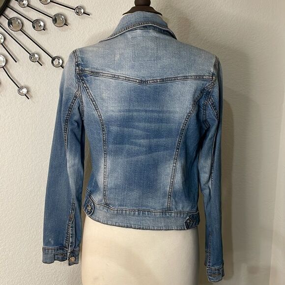 Mossimo denim jacket lightly distressed  | size S - Picture 5 of 8
